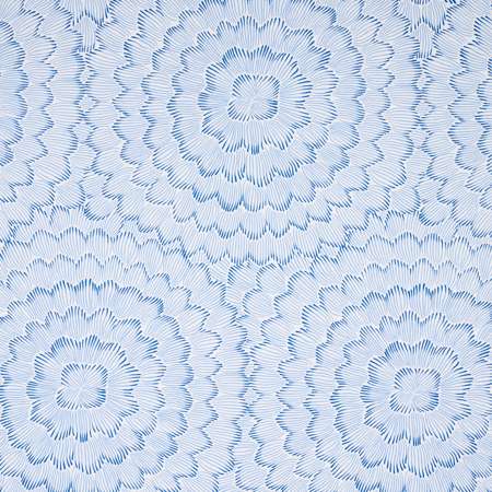 5013820 FEATHER BLOOM Blue Schumacher Wallpaper