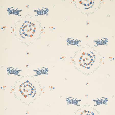 5014191 REPTILIA Warm Blue Schumacher Wallpaper