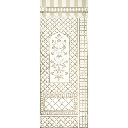 5014392 BAMBOO TRELLIS PANEL A Neutral Schumacher Wallpaper