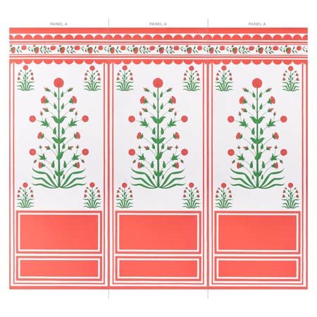 5014430 ROYAL POPPY PANEL A Red Schumacher Wallpaper