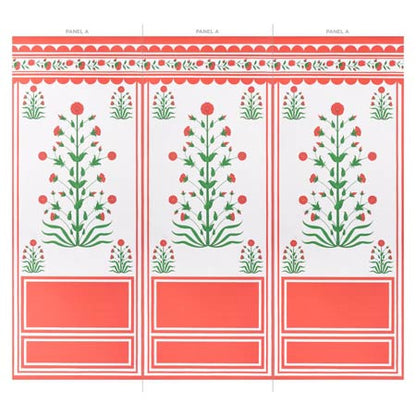 5014430 ROYAL POPPY PANEL A Red Schumacher Wallpaper