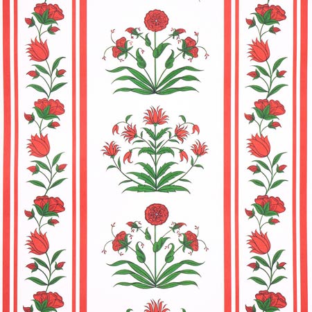 5014450 POPPY STRIPES Red Schumacher Wallpaper