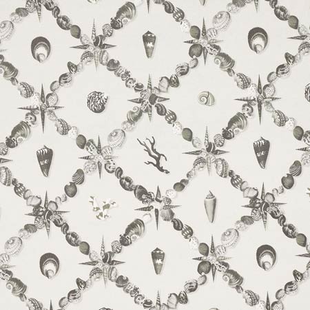 5014491 GROTTO TREILLAGE Grisaille Schumacher Wallpaper