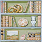 5014730 NATALIE’S LIBRARY Celadon Schumacher Wallpaper