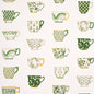 5014781 ONIE'S TEACUPS Spring Green Schumacher Wallpaper