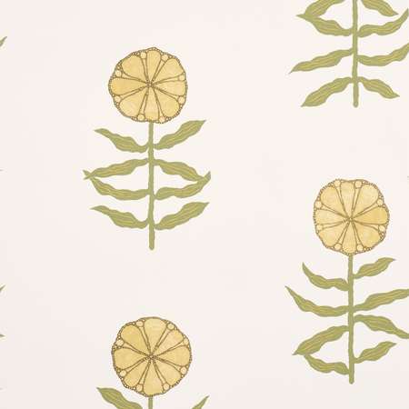 5015452 PRETTY PETALS Soft Yellow Schumacher Wallpaper