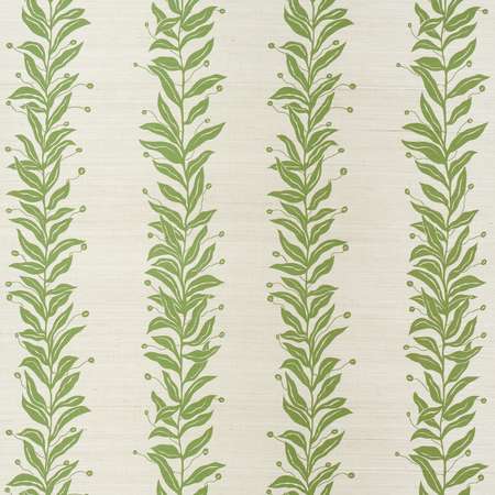 5015560 TENDRIL STRIPE SISAL Olive Schumacher Wallpaper