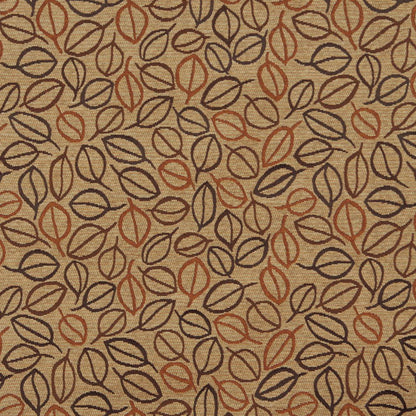 5071 Leaves Nutmeg Brown Charlotte Fabrics