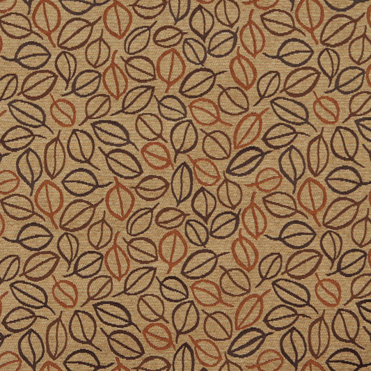 5071 Leaves Nutmeg Brown Charlotte Fabrics