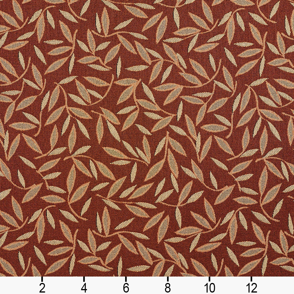 5203 Leaves Nutmeg Brown Charlotte Fabrics