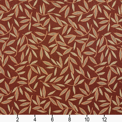 5203 Leaves Nutmeg Brown Charlotte Fabrics