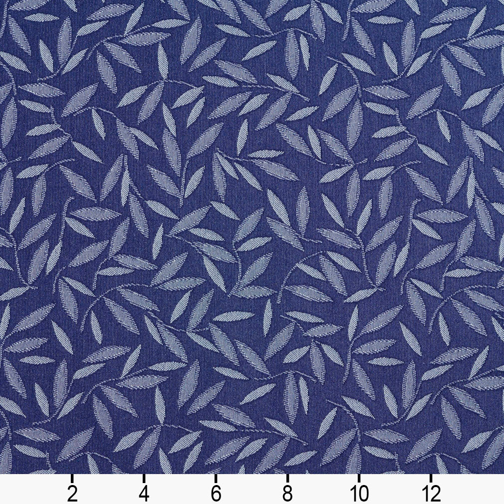 5204 Leaves Sapphire Blue Charlotte Fabrics