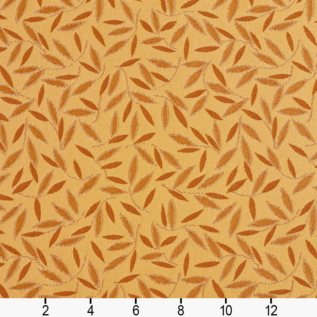 5205 Leaves Amber Gold & Yellow Charlotte Fabrics