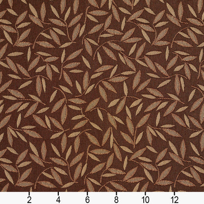 5206 Leaves Sable Brown Charlotte Fabrics