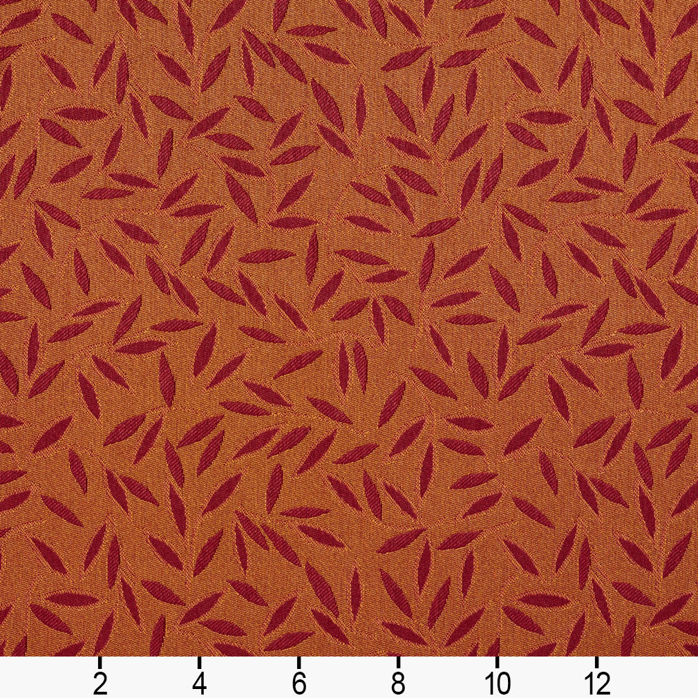 5208 Leaves Henna Orange & Rust Charlotte Fabrics