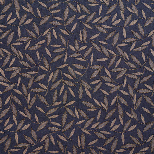 5210 Leaves Baltic Blue Charlotte Fabrics