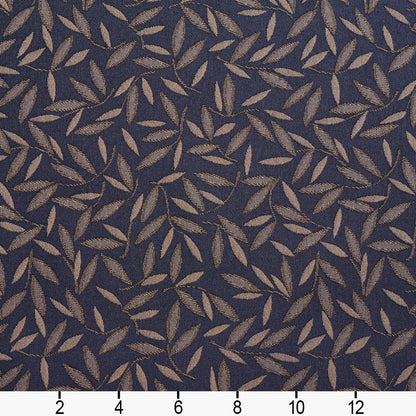 5210 Leaves Baltic Blue Charlotte Fabrics