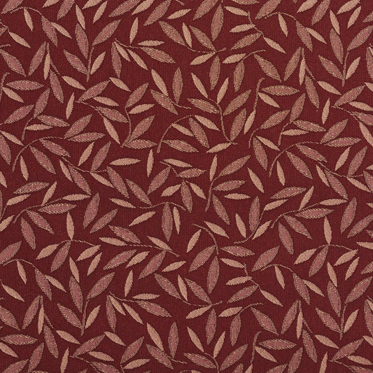 5211 Leaves Brandy Red & Burgundy Charlotte Fabrics