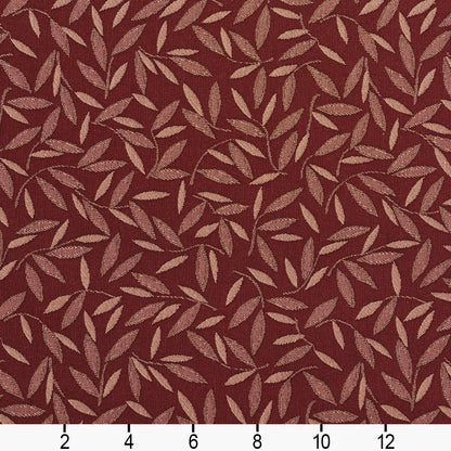 5211 Leaves Brandy Red & Burgundy Charlotte Fabrics