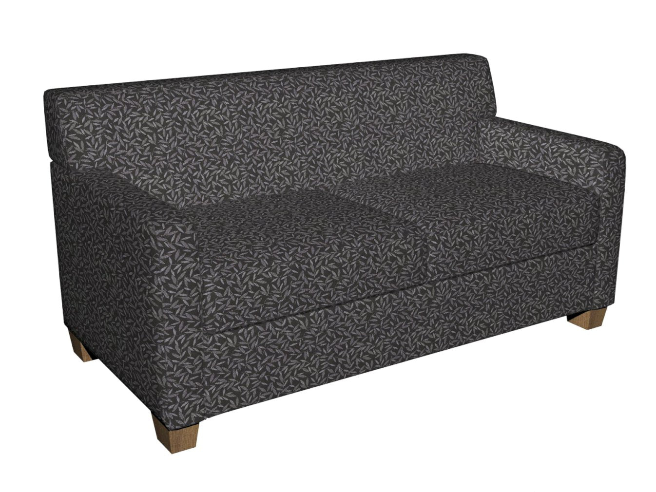 5212 Leaves Charcoal Black Charlotte Fabrics