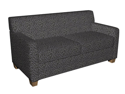 5212 Leaves Charcoal Black Charlotte Fabrics