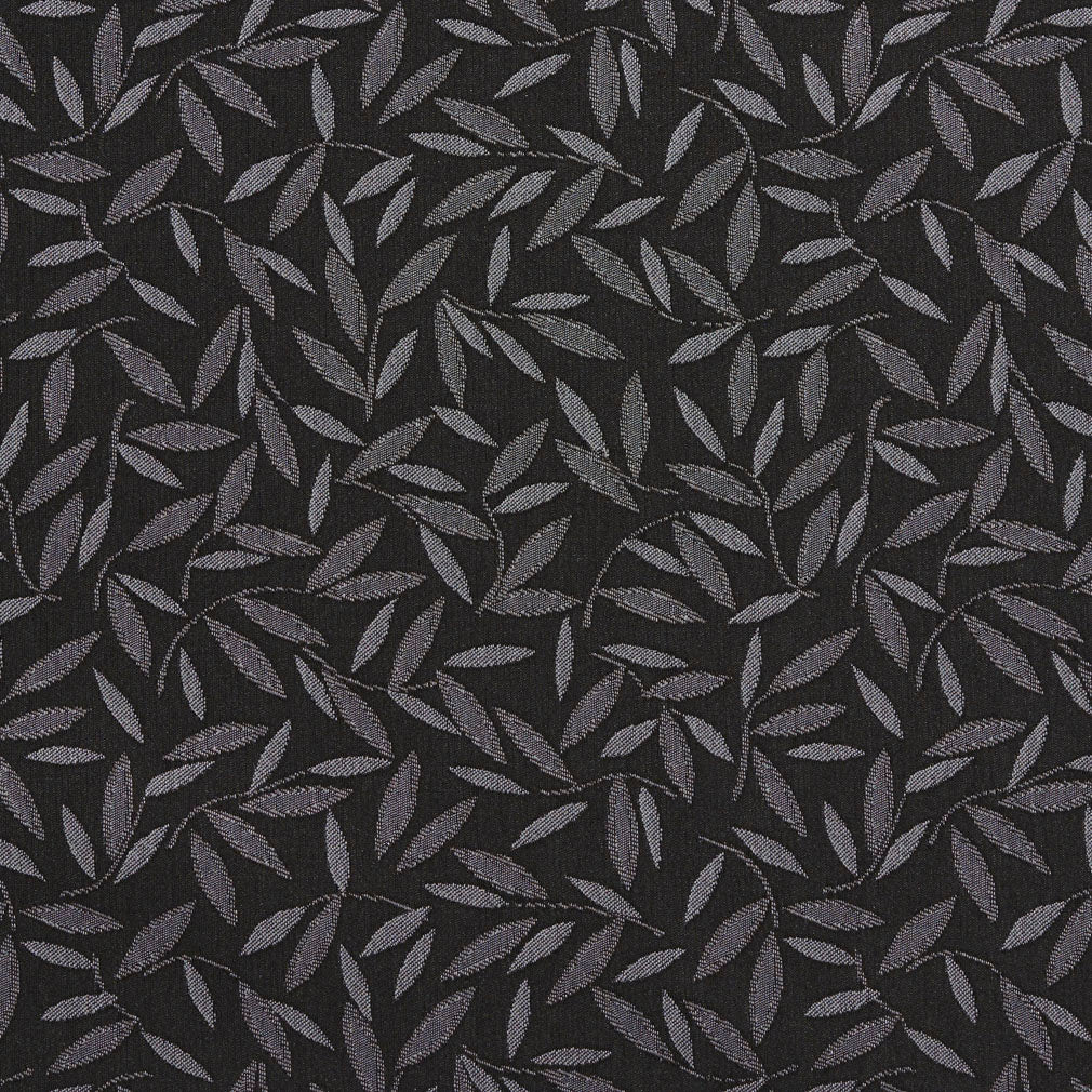 5212 Leaves Charcoal Black Charlotte Fabrics