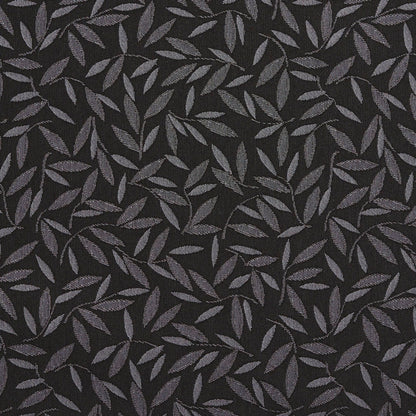 5212 Leaves Charcoal Black Charlotte Fabrics