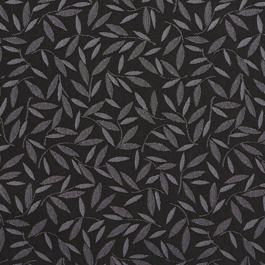 5212 Leaves Charcoal Black Charlotte Fabrics