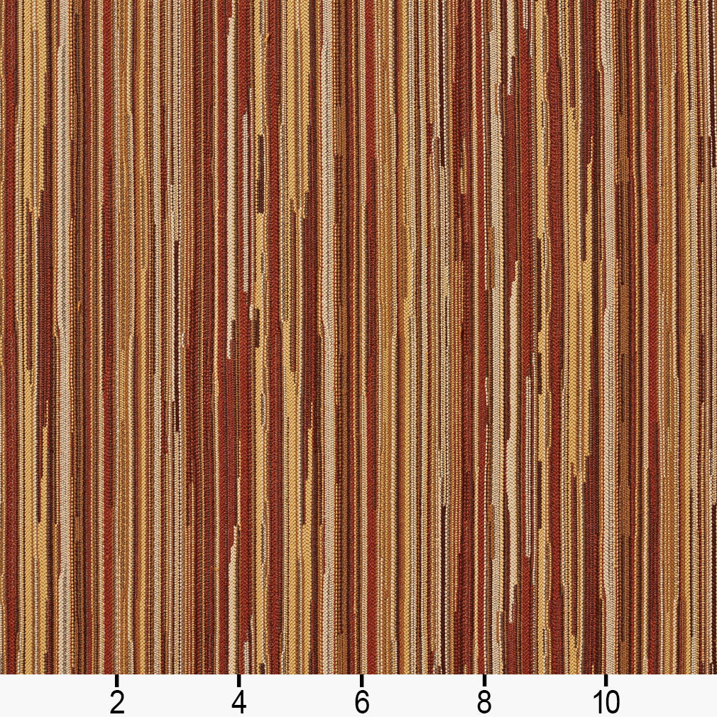 5233 Small Scale,Stripe Harvest Brown Charlotte Fabrics