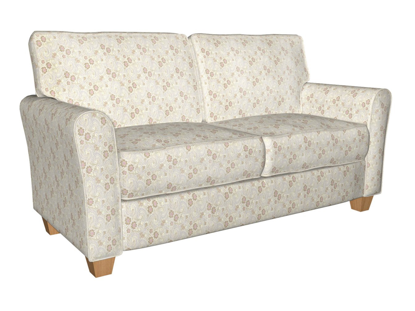 5390 Floral Rose White & Ivory Charlotte Fabrics