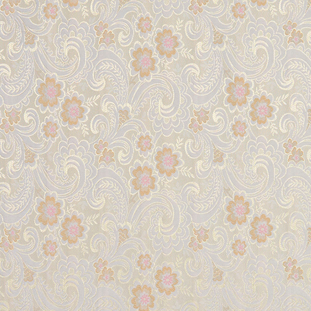 5390 Floral Rose White & Ivory Charlotte Fabrics