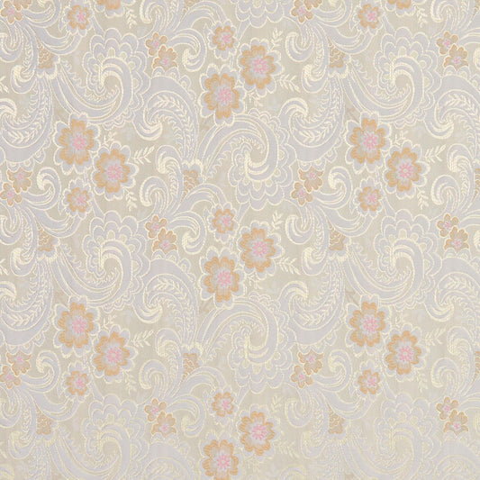 5390 Floral Rose White & Ivory Charlotte Fabrics