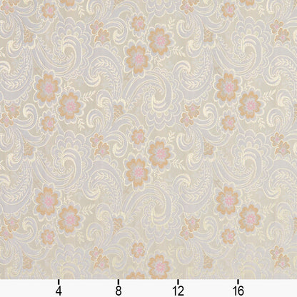 5390 Floral Rose White & Ivory Charlotte Fabrics