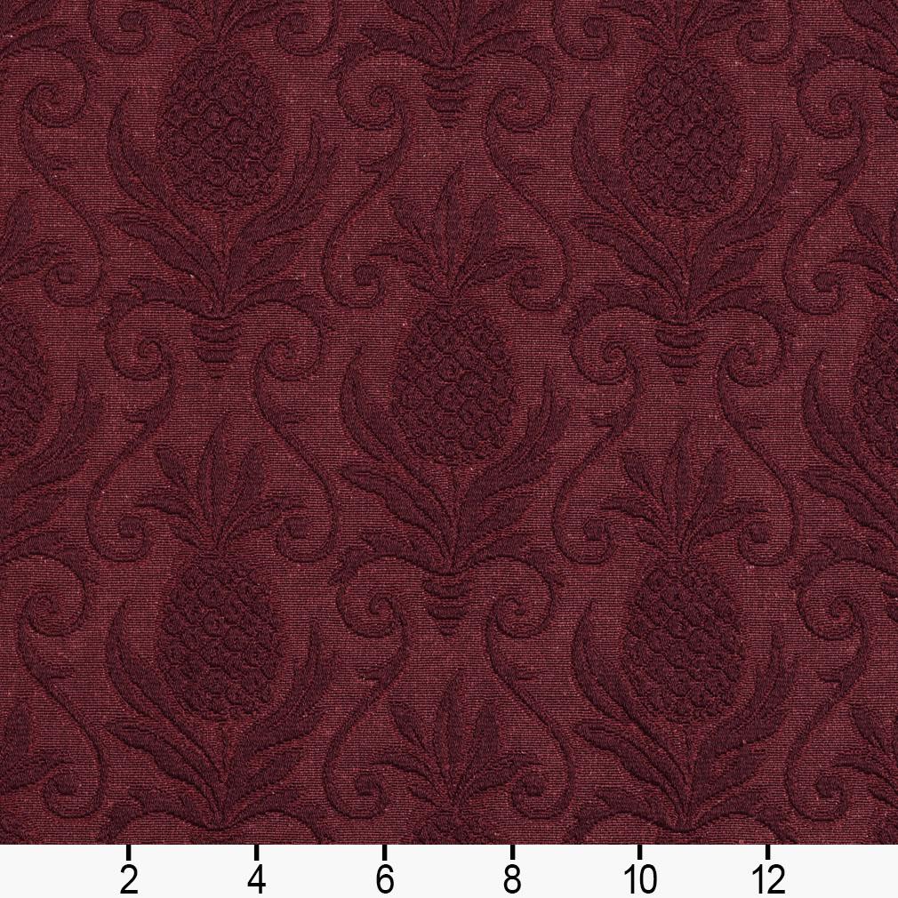 5518 Damask Wine/Pineapple Red & Burgundy Charlotte Fabrics