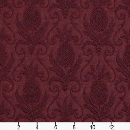 5518 Damask Wine/Pineapple Red & Burgundy Charlotte Fabrics