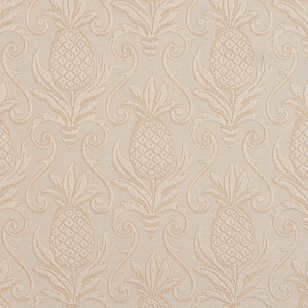 5519 Damask Ivory/Pineapple White & Ivory Charlotte Fabrics