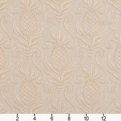 5519 Damask Ivory/Pineapple White & Ivory Charlotte Fabrics