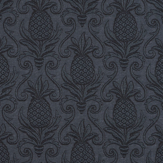 5521 Damask Delft/Pineapple Blue Charlotte Fabrics