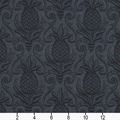 5521 Damask Delft/Pineapple Blue Charlotte Fabrics