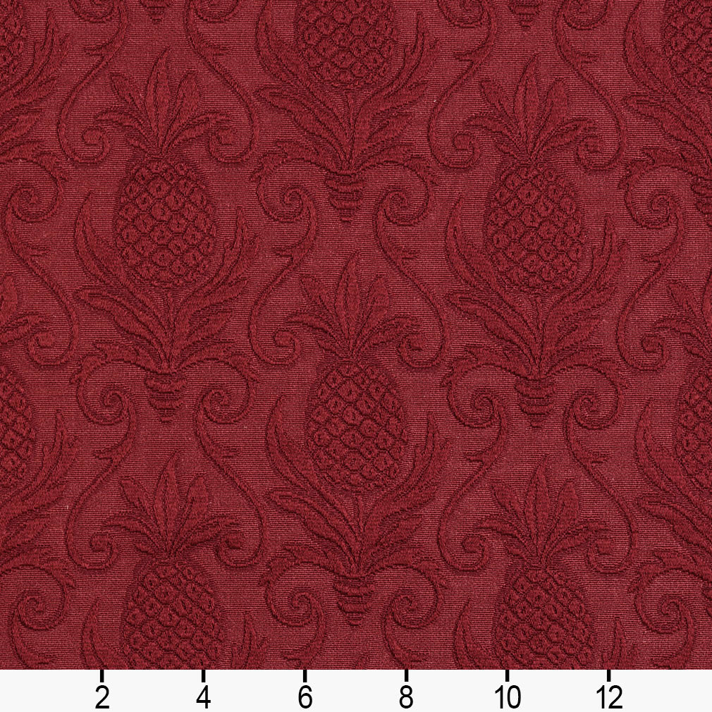 5523 Damask Ruby/Pineapple Red & Burgundy Charlotte Fabrics