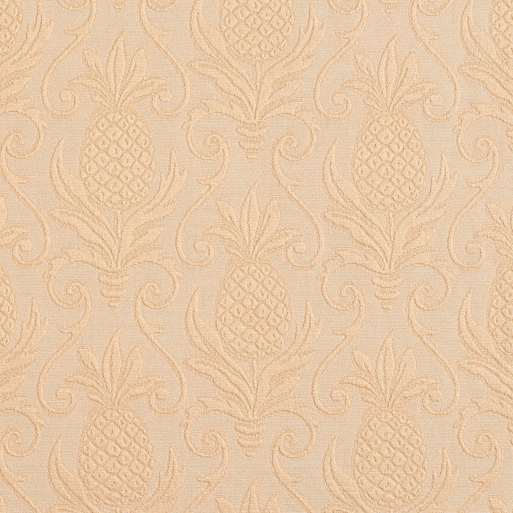 5526 Damask Natural/Pineapple White & Ivory Charlotte Fabrics