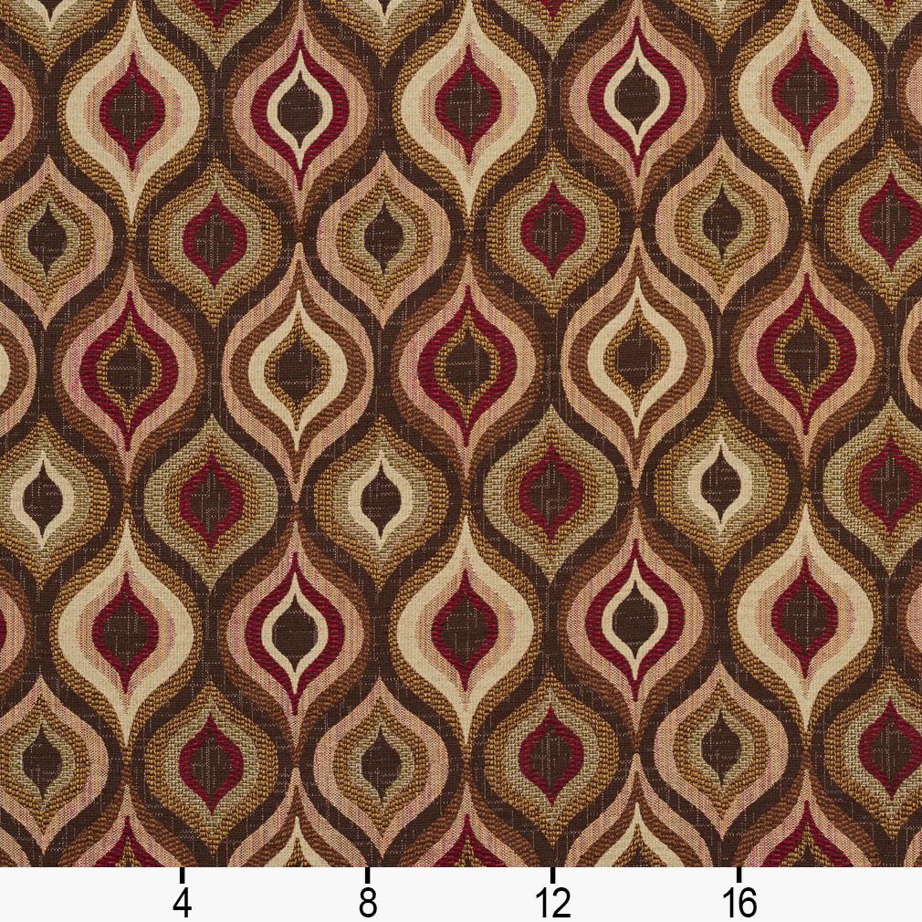 5700 Abstract & Geometric Adobe Lantern Brown,Red & Burgundy Charlotte Fabrics
