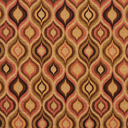 5702 Abstract & Geometric Tiki Lantern Coral & Peach,Gold & Yellow Charlotte Fabrics