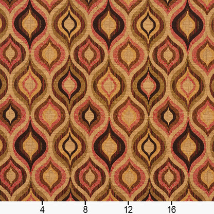 5702 Abstract & Geometric Tiki Lantern Coral & Peach,Gold & Yellow Charlotte Fabrics