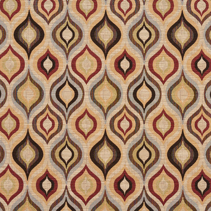 5704 Abstract & Geometric Veranda Lantern Red & Burgundy Charlotte Fabrics