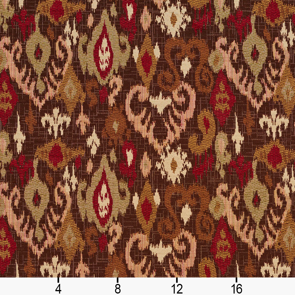 5705 Abstract & Geometric,Global Adobe Mirage Brown,Red & Burgundy Charlotte Fabrics