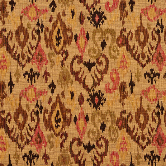 5707 Abstract & Geometric,Global Tiki Mirage Brown,Red & Burgundy Charlotte Fabrics