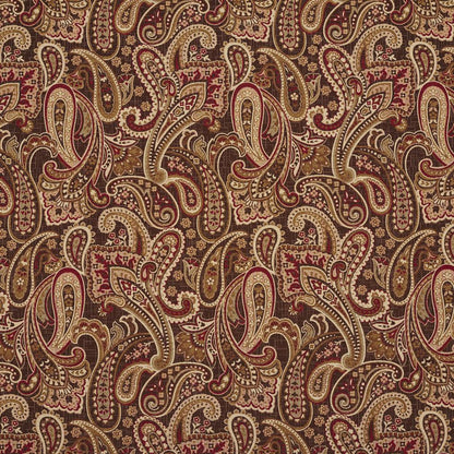 5710 Paisley Adobe Phoenix Brown,Red & Burgundy Charlotte Fabrics