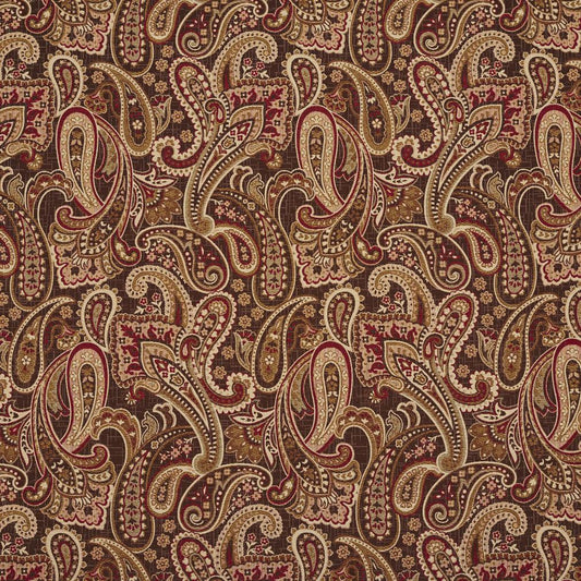 5710 Paisley Adobe Phoenix Brown,Red & Burgundy Charlotte Fabrics