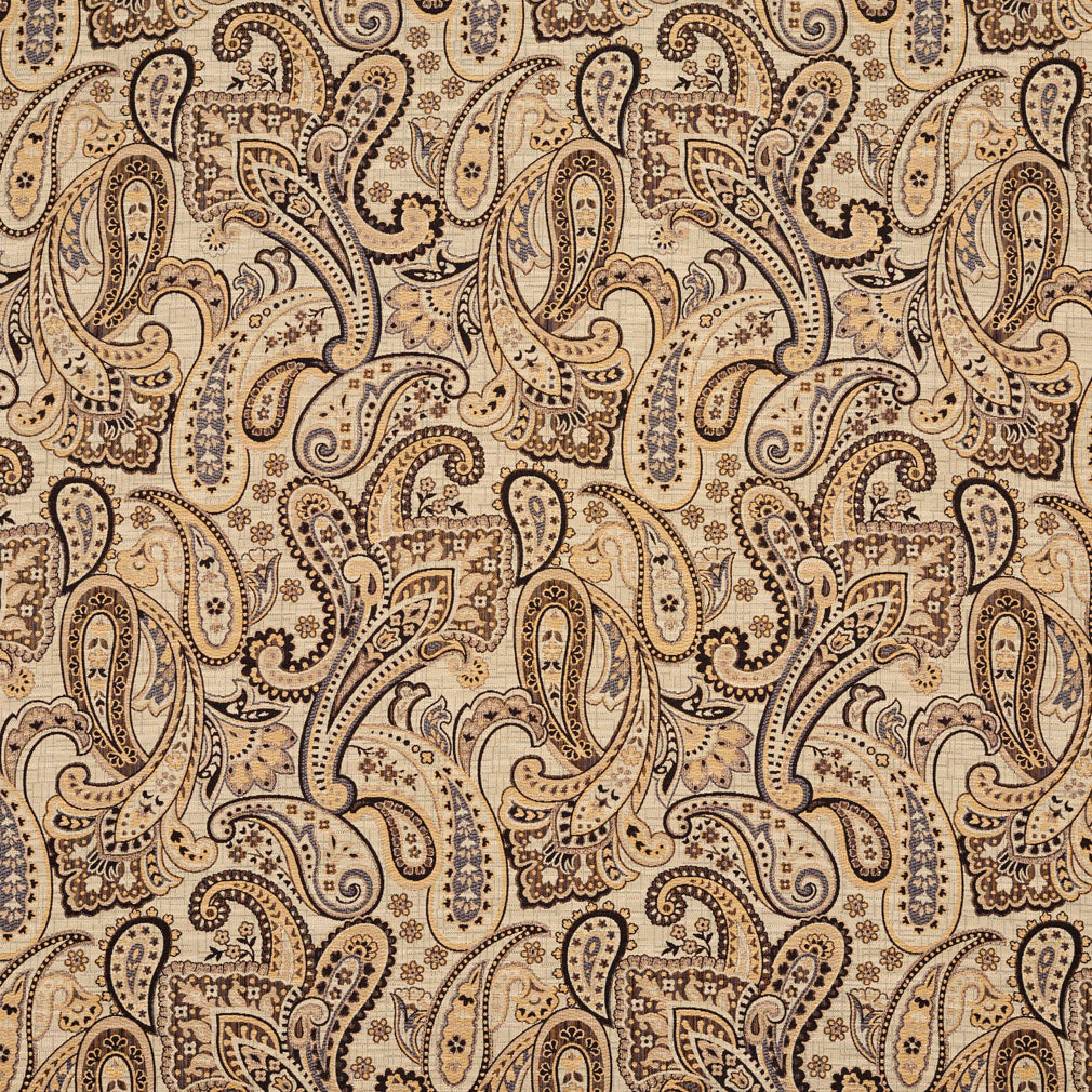 5711 Paisley Chateau Phoenix Black,Gold & Yellow Charlotte Fabrics